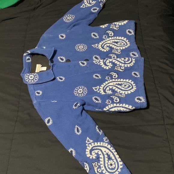 Coldwater Creek - Black and Blue , Button Up Sweater Jacket (PL) - Picture 1 of 14